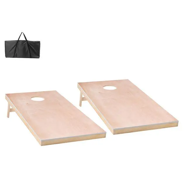 Alt view image 2 of 8 - 4x2ft Cornhole Set Portable Outdoor Corn Hole Toss Game Board Wood Carry Case