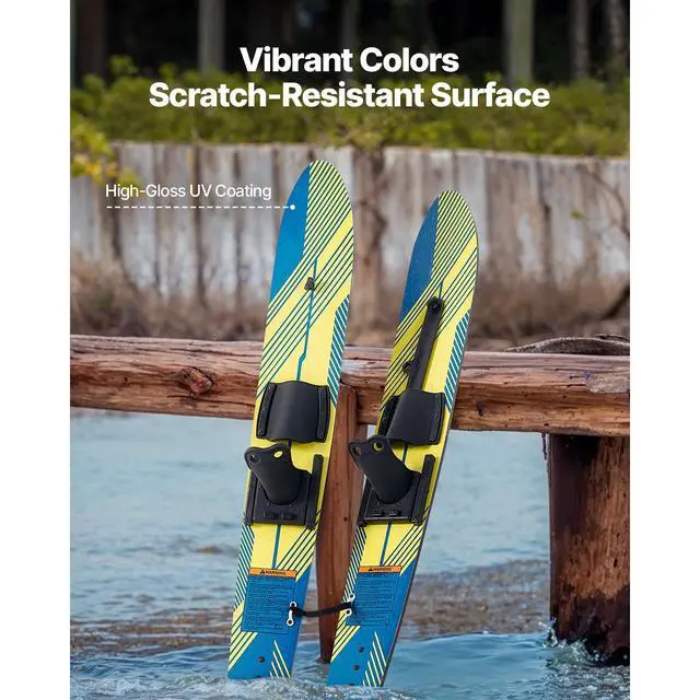 Alt view image 12 of 14 - VEVOR 46-inch Water Skis Combo Training Water Skis with X-7 Adjustable Bindings