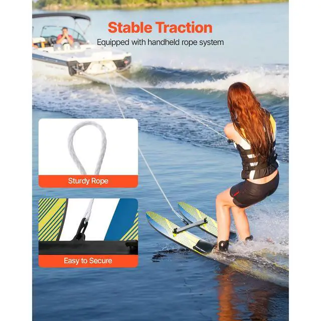 Alt view image 13 of 14 - VEVOR 46-inch Water Skis Combo Training Water Skis with X-7 Adjustable Bindings