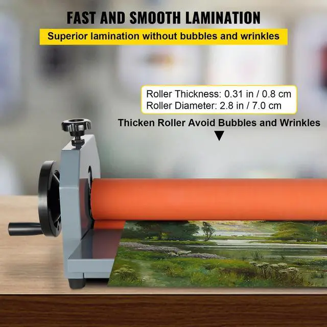 Alt view image 3 of 7 - 39" 1000MM Manual Cold Roll Laminator Vinyl Photo Film Mounting Laminating Machine