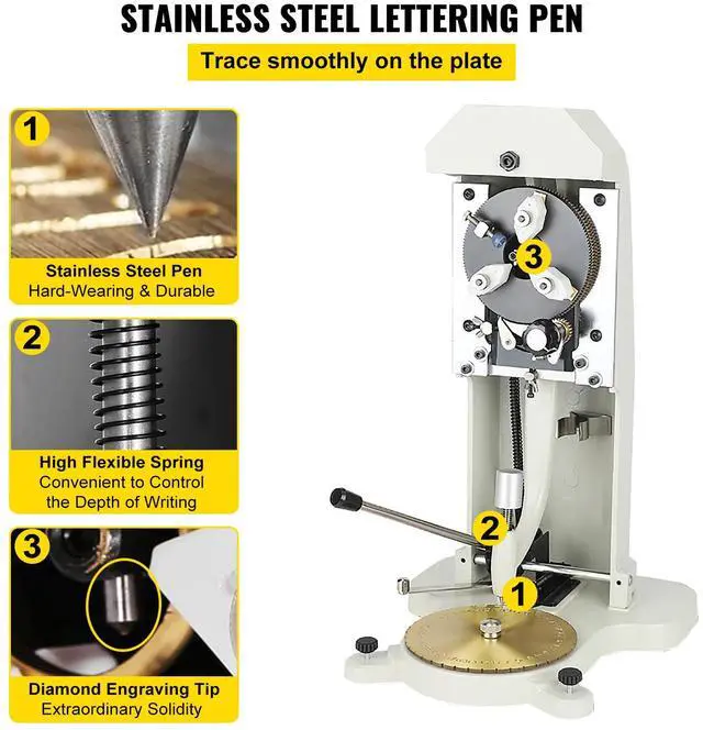 Alt view image 5 of 7 - Inside Ring Engraver Double Sided Dial Ring Engraver Stamper 1.5mm-2.0mm Character Letter Block Ring Engraver Machine for Rings Inner Engraving