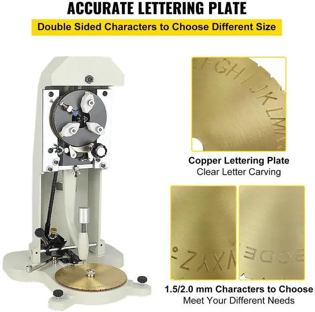 Alt view image 6 of 7 - Inside Ring Engraver Double Sided Dial Ring Engraver Stamper 1.5mm-2.0mm Character Letter Block Ring Engraver Machine for Rings Inner Engraving