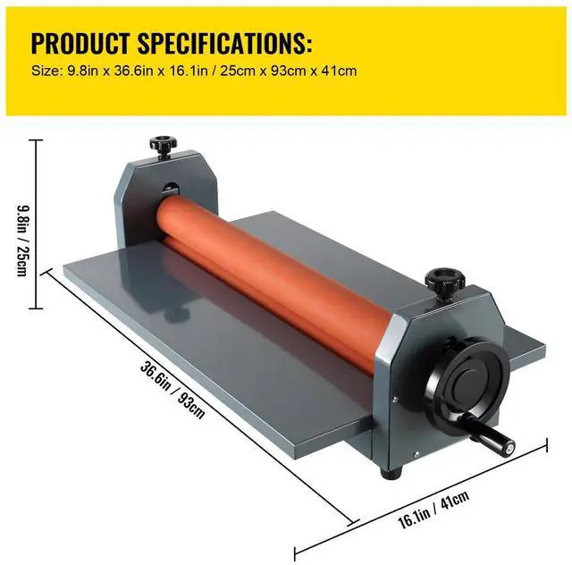 Alt view image 7 of 7 - 29.5" 750MM Manual Cold Roll Laminator Vinyl Photo Film Mounting Laminating Machine