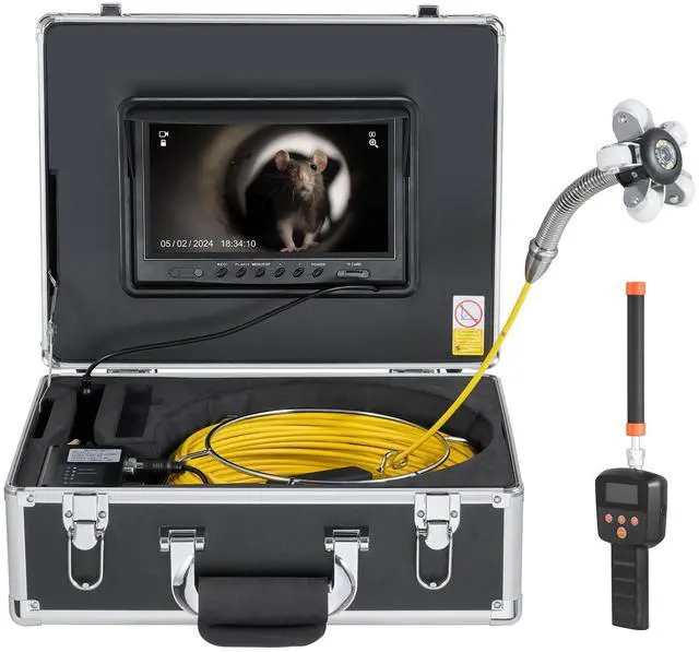 Alt view image 3 of 9 - VEVOR Sewer Camera 98 ft Self-Leveling Duct Camera with 512Hz Locator 36X Zoom
