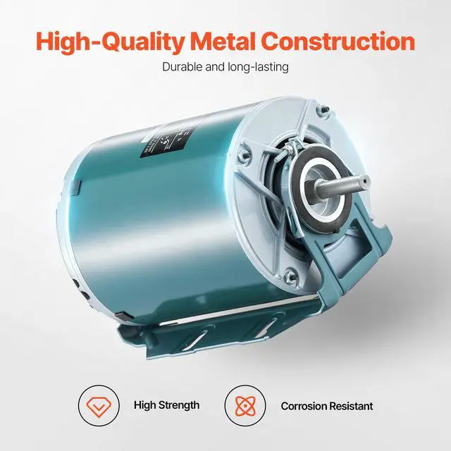 Alt view image 5 of 8 - VEVOR 1/4HP Furnace Blower Motor 1725RPM, 115V 5.2A Belt Drive Blower Motor Single Phase - 0.39" Shaft Diameter, 0.78" Shaft Length, CW/CCW Rotation