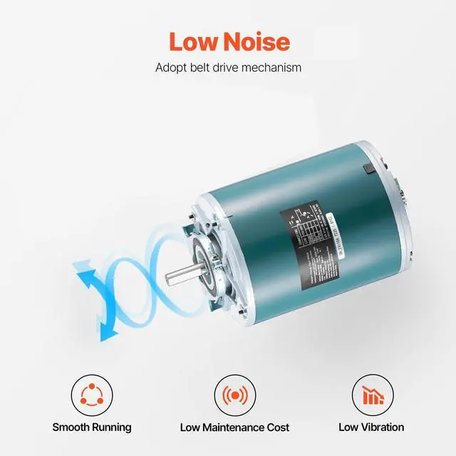 Alt view image 4 of 8 - VEVOR 1/4HP Furnace Blower Motor 1725RPM, 115V 5.2A Belt Drive Blower Motor Single Phase - 0.39" Shaft Diameter, 0.78" Shaft Length, CW/CCW Rotation