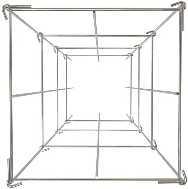 Alt view image 4 of 10 - VEVOR Tomato Cages, 11.8" x 11.8" x 46.1", 10 Packs Square Plant Support Cages, Silver PVC-Coated Steel Tomato Towers for Climbing Vegetables, Plants, Flowers, Fruits