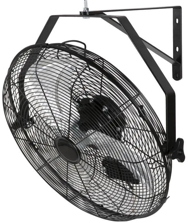 Alt view image 12 of 18 - VEVOR Wall Mount Fan, 18 Inch, 3-speed High Velocity Max. 4150 CFM, Waterproof Oscillating Industrial Wall Fan, Commercial or Residential for Warehouse, Greenhouse, Workshop, Patio, Black, ETL Listed