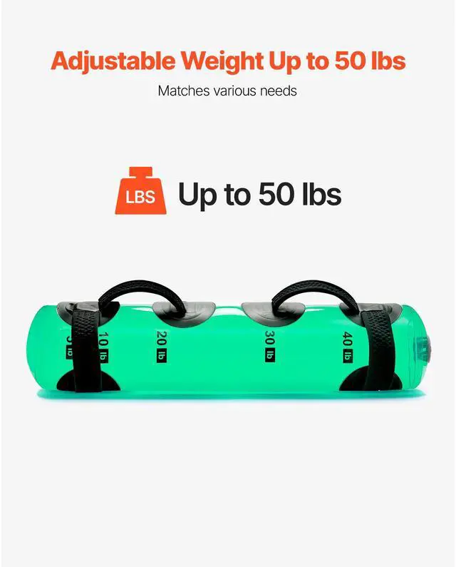 Alt view image 5 of 8 - VEVOR Water Weights Aqua Bag, Large Aqua Bags for Workout, 50 lbs Adjustable Portable Stability Fitness & Full Body Exercise Equipment, for Strength Core and Balance Training, Home Gym Exercise, Clear