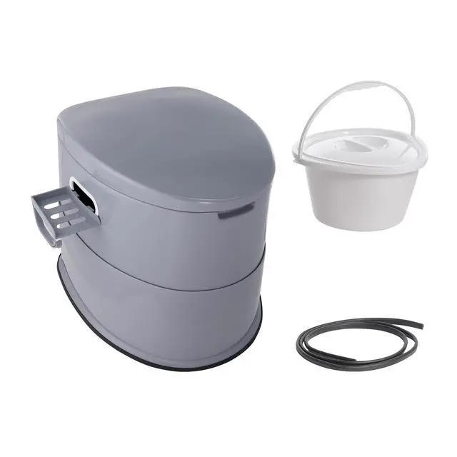 Alt view image 8 of 14 - VEVOR Portable Toilet for Camping, Porta Potty with 1.3 Gal Detachable Inner Bucket & Removable Paper Holder, Commode with Dual Lids, Travel Toilet for Adults Kids Outdoor Camping Car Long Road Trips