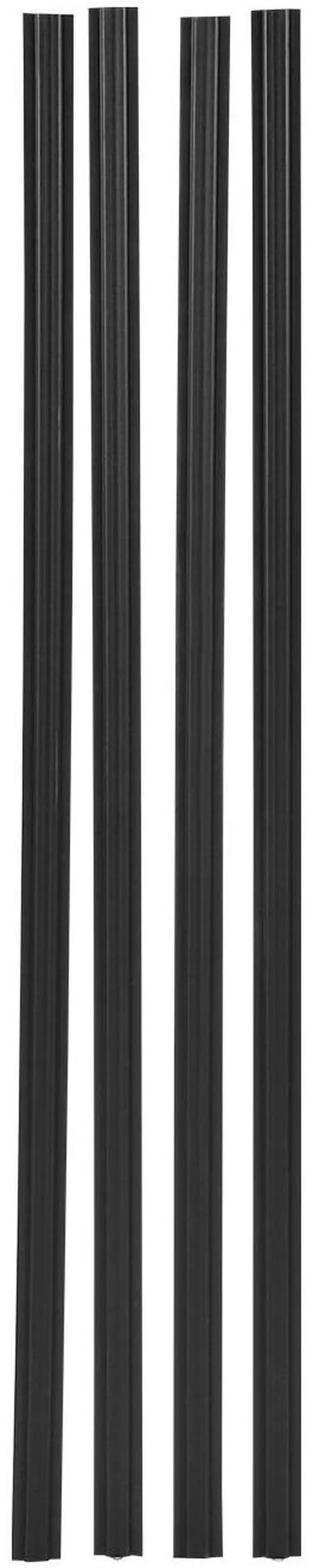 Alt view image 2 of 8 - VEVOR Bottom Locking Privacy Slats, Double-Wall Vertical Bottom-Locking Slats with Wings for Chain-Link Fence, High-Density HDPE Chain Link Slats Ideally Fit 8' High Fence for Garden and Farm(Black)