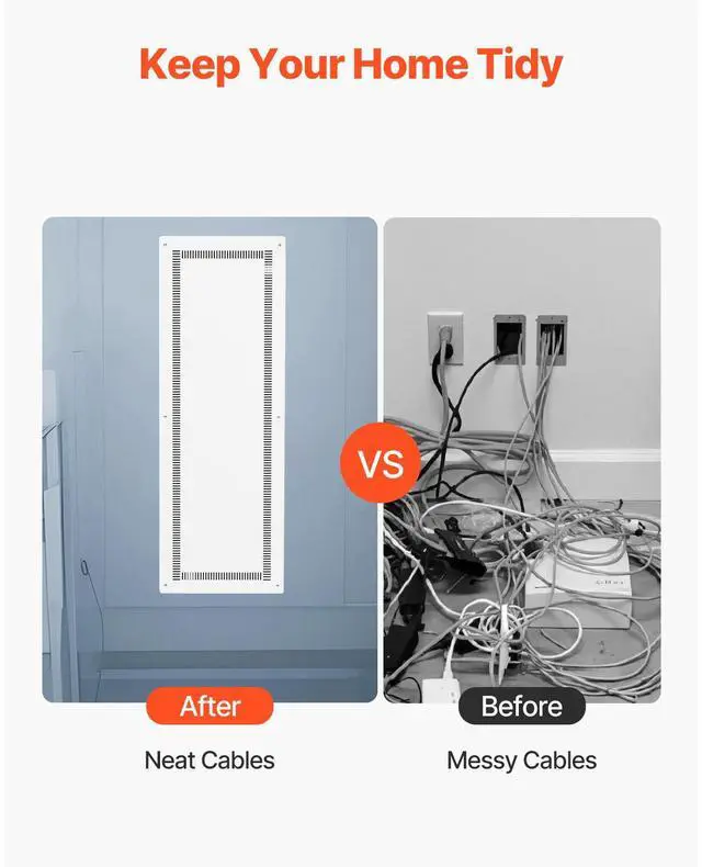 Alt view image 4 of 8 - Structured Media Enclosure 42 in Recessed in-Wall TV Media Box with Cover