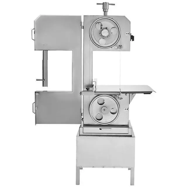 Alt view image 2 of 8 - VEVOR Commercial Electric Meat Bandsaw, 2200W Stainless Steel Vertical Bone Sawing Machine, Workbeach 24.4" x 20.5", 0.16-8.7 Inch Cutting Thickness, Frozen Meat Cutter with 6 Blades for Rib Pork Beef