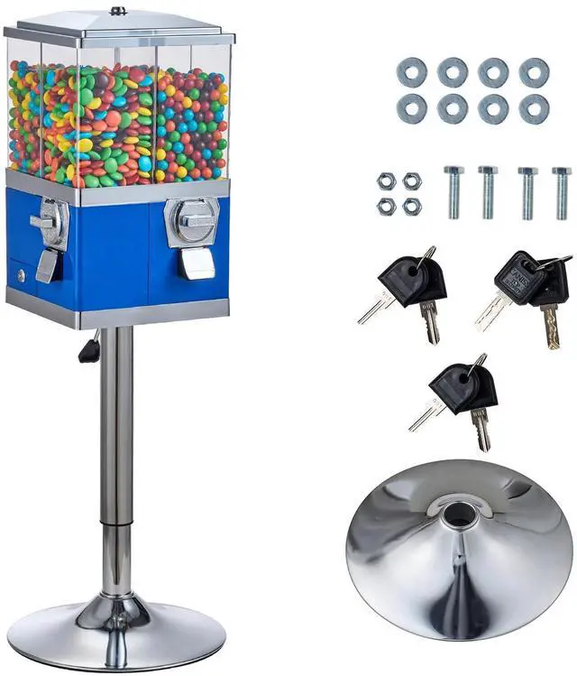 Alt view image 8 of 14 - VEVOR Gumball Machine with Stand Vending Coin Bank Vintage Candy Dispenser Bule