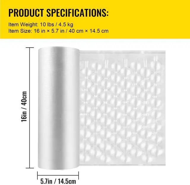 Alt view image 7 of 7 - Air Cushion Film, 984Ft Length Air Pillow Bubble Bags Film, 16 Inch Width Film, Roll Bubble Bags Film for Wrap Machine