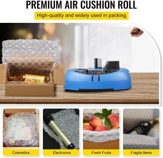 Alt view image 2 of 7 - Air Cushion Film, 984Ft Length Air Pillow Bubble Bags Film, 16 Inch Width Film, Roll Bubble Bags Film for Wrap Machine