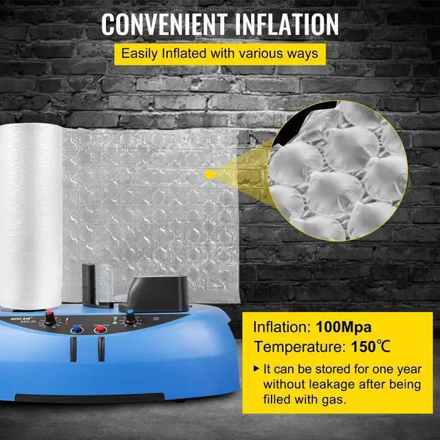 Alt view image 5 of 7 - Air Cushion Film, 984Ft Length Air Pillow Bubble Bags Film, 16 Inch Width Film, Roll Bubble Bags Film for Wrap Machine