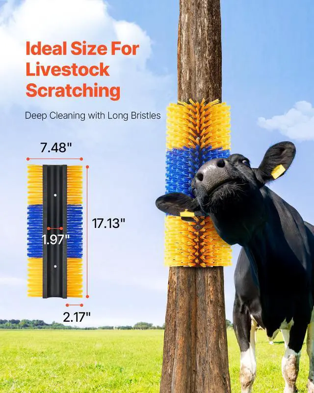 Alt view image 3 of 8 - Livestock Scratching Brush 2Pcs Itch Relief Horse Scratcher Brush 17.1 in