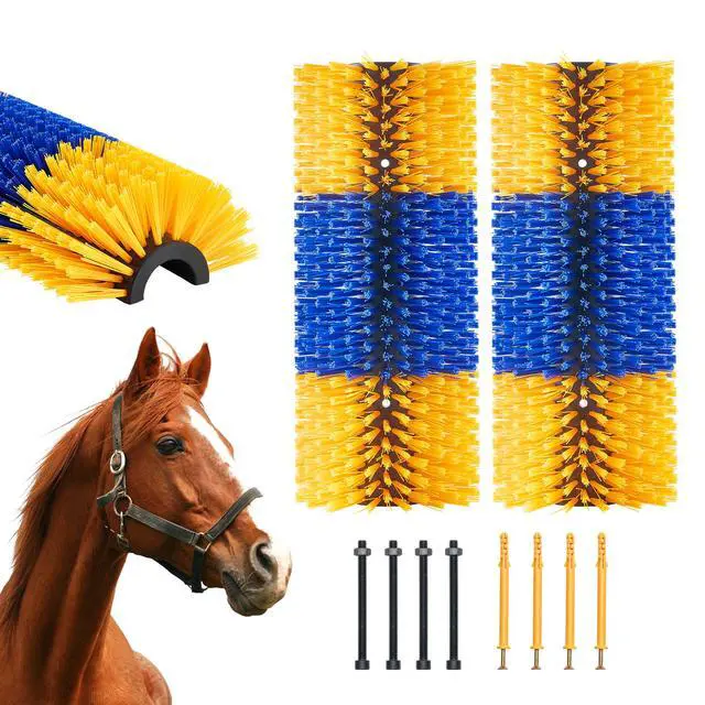 Alt view image 2 of 8 - Livestock Scratching Brush 2Pcs Itch Relief Horse Scratcher Brush 17.1 in