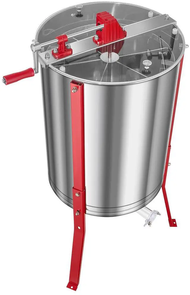 Alt view image 8 of 14 - Manual Honey Extractor 6 Frame Beekeeping Honeycomb Spinner Stainless Steel