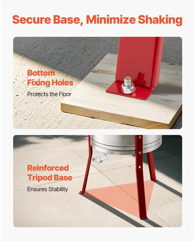 Alt view image 11 of 14 - Manual Honey Extractor 6 Frame Beekeeping Honeycomb Spinner Stainless Steel