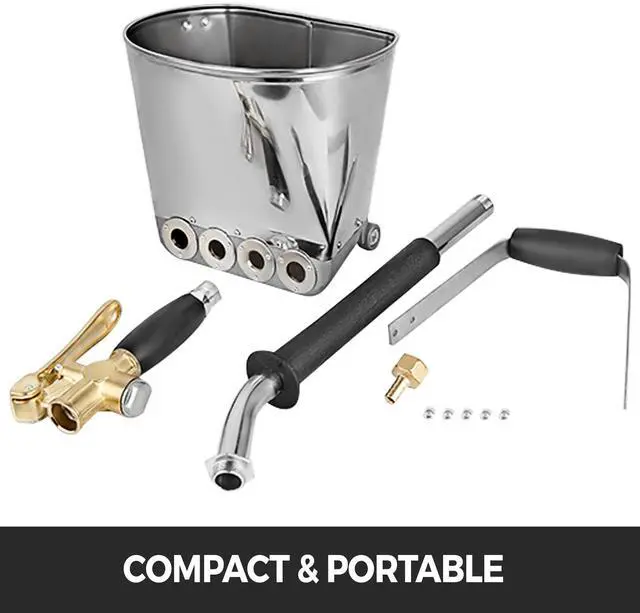 Alt view image 6 of 7 - 4 Jet 3Hp Stucco Sprayer Plaster Sprayer Cement Mortar Spray Gun Hopper Wall Paint Spray Gun Wall Painting Concrete Tool Manual Sprayer for Painting Wall or Ceilings