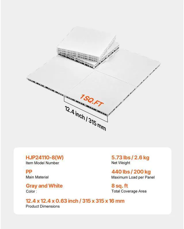 Alt view image 14 of 14 - VEVOR Dryland Tiles for Hockey Floor Mat, 12.4 x 12.4 in Interlocking Versatile Training Surface, 8 PCS Interlocking PP Puzzle Dance Floor Tiles, Hockey Training Equipment Board for Shooting, Ash Gray