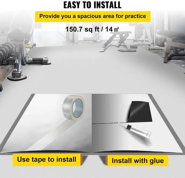 Alt view image 4 of 7 - Dance Floor, 6.6x23ft Dance Floor Roll, 0.06in Thick PVC Vinyl Dance Floor, Black/White Reversible Portable Dance Floor, Non-Slip Dance Flooring, Ballet Dance Floor for Jazz, Pop, Lyrical Style