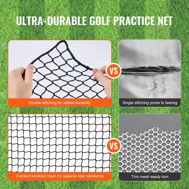 Alt view image 4 of 9 - VEVOR 10x10ft Golf Practice Net Indoor Hitting Net for Baseball Hockey Soccer