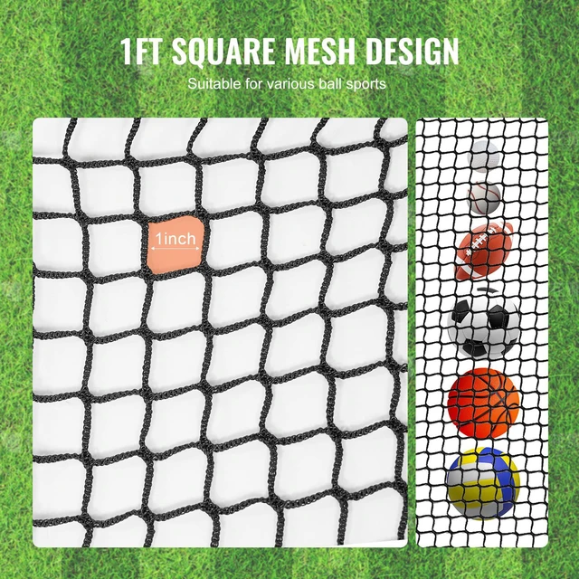 Alt view image 6 of 9 - VEVOR 10x10ft Golf Practice Net Indoor Hitting Net for Baseball Hockey Soccer