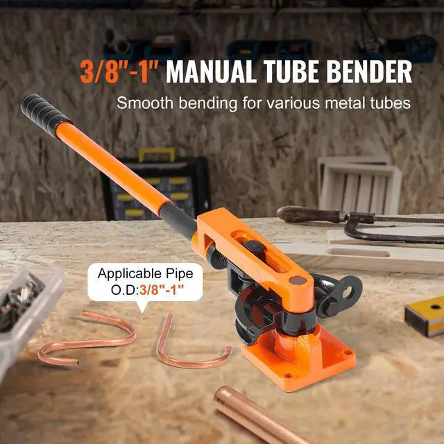 Alt view image 9 of 14 - VEVOR Pipe Tube Bender, 3/8" to 1" OD Manual Pipe Tube Bender with 7 Bending Dies, 180° Copper Aluminum Pipes Bending Tools for HVAC Air Conditioning Refrigerator Auto Repair