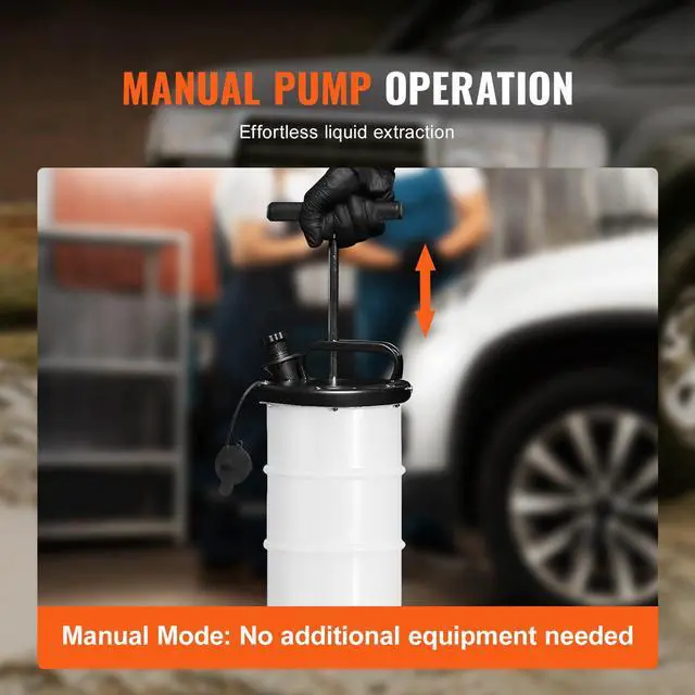 Alt view image 5 of 10 - VEVOR Fluid Extractor, 1.74 Gallons (6.5 Liters), Manual Hand-Operated Oil Changer Vacuum Fluid Extractor with Dipstick and Hose, Oil Extractor Change Pump for Automotive Fluids Vacuum Evacuation