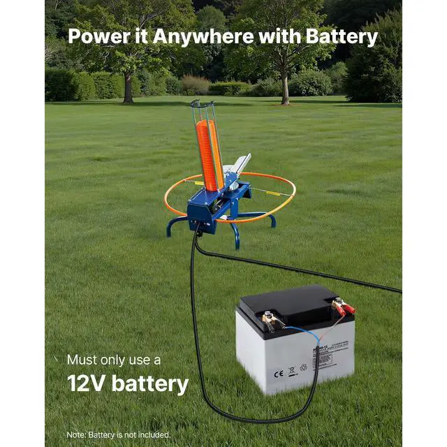 Alt view image 7 of 8 - VEVOR Clay Target Thrower 50 Clays Pigeon Thrower 55 Yards Automatic Launcher