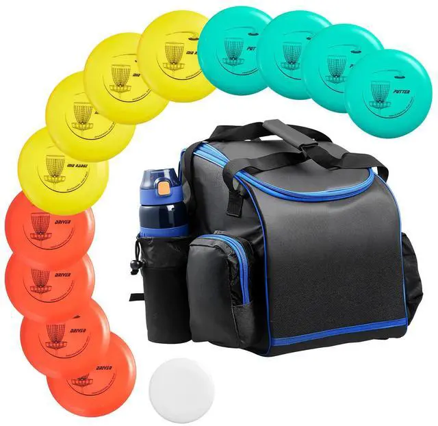 Alt view image 2 of 8 - VEVOR Disc Golf Set with 12 Discs Mini Disc Marker and Portable Starter Bag
