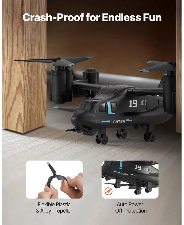 Alt view image 12 of 14 - RC Helicopter 4 Channel Remote Control Aircraft Wing Light Kid Toy Present