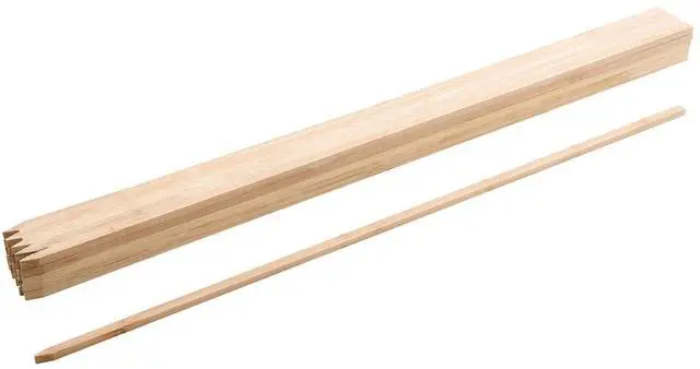 Alt view image 2 of 8 - Wooden Garden Stakes 25Pcs 48x0.5x0.69 in Sturdy Fir Wood Survey Grading Stakes