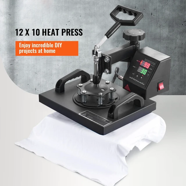 Alt view image 2 of 8 - Heat Press, 12x10Inch T-Shirt Press Machine, T-shirt Press Heat Press 30x23cm Printing Machine Heat Transfer Sublimation Machine for T-shirts