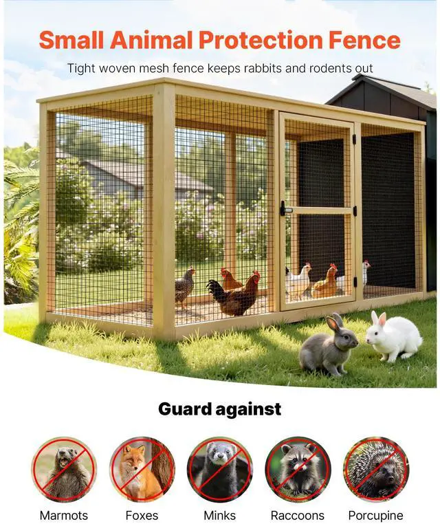 Alt view image 3 of 8 - VEVOR Hardware Cloth 36 in x 25 ft, 2 x 3 in Mesh 16 Gauge Galvanized Wire Mesh Roll, Weather-Resistant Vinyl Coated Chicken Wire Fencing, Heavy Duty Welded Garden Plant Fencing for Rabbit Cage Snake