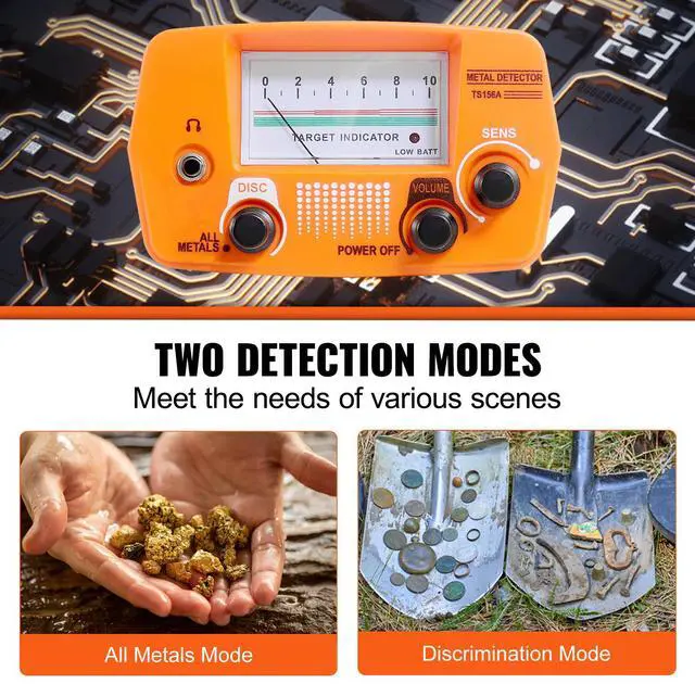 Alt view image 11 of 14 - VEVOR Metal Detector for Adults & Kids, 8 Inch Waterproof Search Coil with High Accuracy Pointer Display, Adjustable 38''-49'' Gold Detector, Lightweight Aluminum Stem for Detecting Gold Treasure