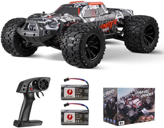 Alt view image 8 of 14 - Remote Control Car 1:14 Scale Kids RC Car All Terrain 4WD Off-Road Truck