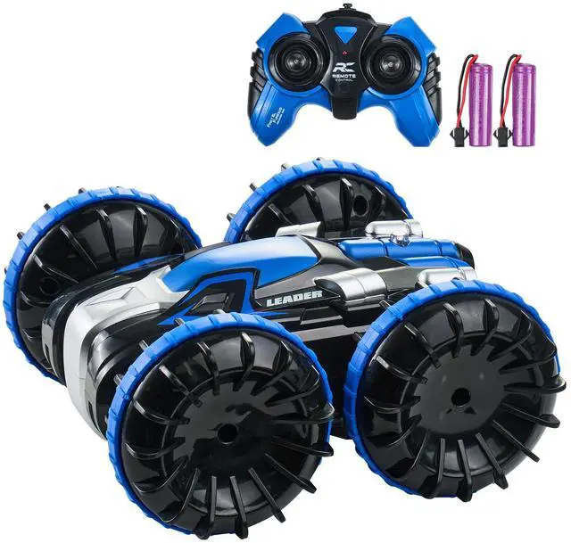 Alt view image 8 of 14 - VEVOR Amphibious Remote Control Car Boat 2.4 GHz 4WD RC Boat Kids Adults Blue