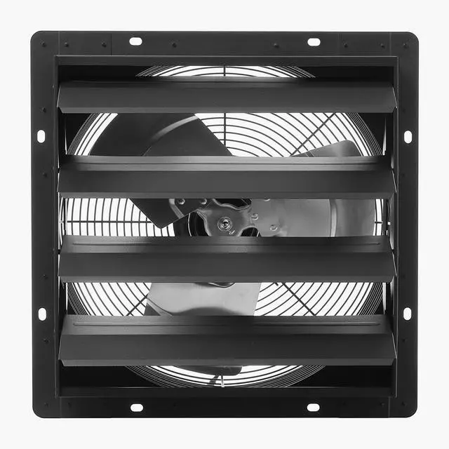 Alt view image 2 of 8 - VEVOR 16 in Shutter Exhaust Fan with Smart Programming Controller Wall Mount