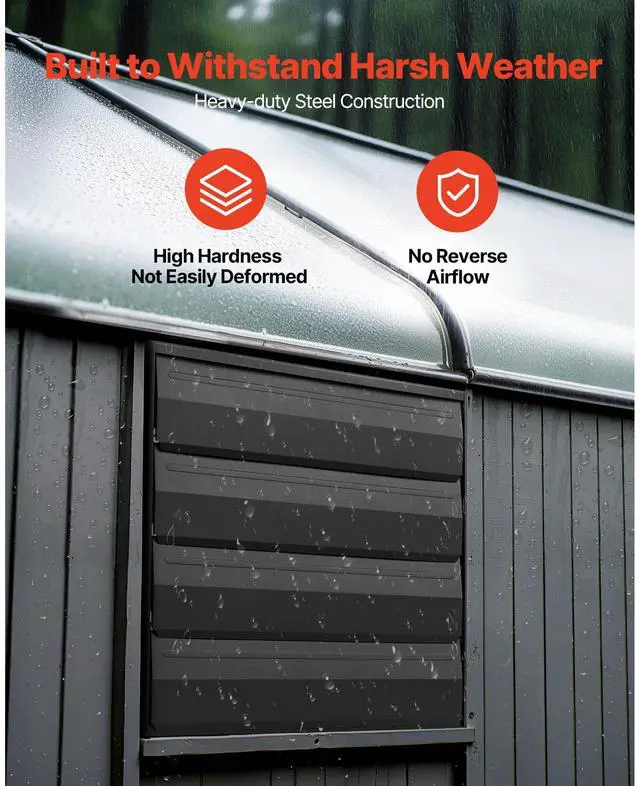 Alt view image 5 of 8 - VEVOR 16 in Shutter Exhaust Fan with Smart Programming Controller Wall Mount