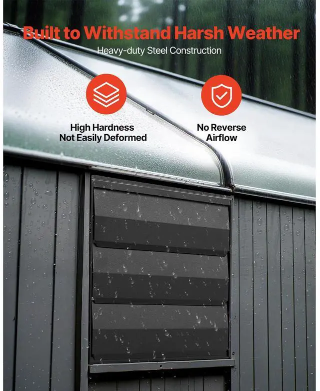 Alt view image 11 of 14 - VEVOR 10 in Shutter Exhaust Fan with Smart Programming Controller Wall Mount