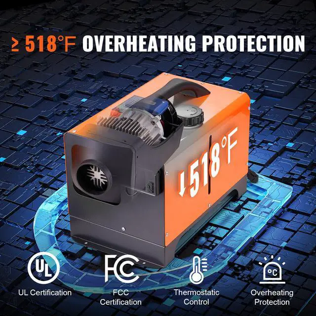 Alt view image 12 of 14 - VEVOR Diesel Air Heater All-in-one 12V 5KW Bluetooth App LCD for Car RV Indoors