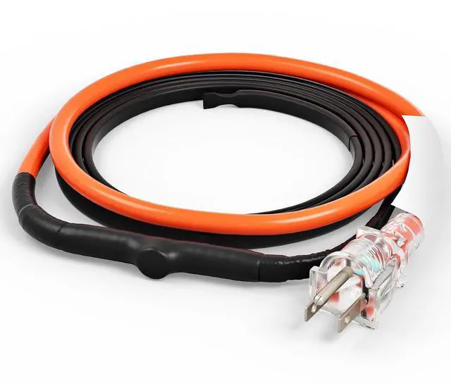 Alt view image 2 of 8 - Self-Regulating Pipe Heating Cable 3FT 5W/FT Heat Tape with Thermostat