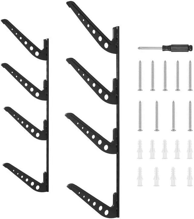 Alt view image 2 of 8 - VEVOR Surfboard Wall Mount 4 Tiers Horizontal Surfboard Rack for Storage Display