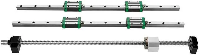 Main image of Linear Guide Rail 2Pcs HGR20-1500mm Linear Slide Rail with 1Pcs RM1605-1500mm Ballscrew with BF12/BK12 Kit Linear Slide Rail Guide Rail Square for DIY CNC Routers Lathes Mills