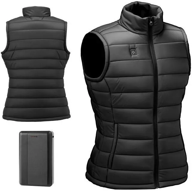 Alt view image 2 of 8 - VEVOR Heated Vest, Women Electric Heating Vest with 16000 mAh Battery Pack, 8 Heating Zones Lightweight Rechargeable Winter-Vest with 3 Levels, for Outdoor Hiking Camping Fishing Skiing, Size L