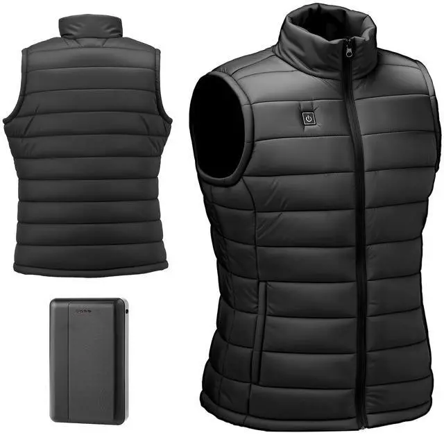 Alt view image 2 of 8 - VEVOR Heated Vest, Men Electric Heating Vest with 16000 mAh Battery Pack, 8 Heating Zones Lightweight Rechargeable Winter-Vest with 3 Levels, for Outdoor Hiking Camping Fishing Skiing, Size L